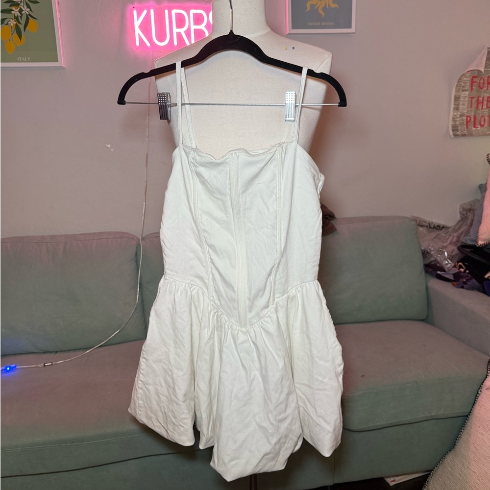 Love J White Strapless Dress